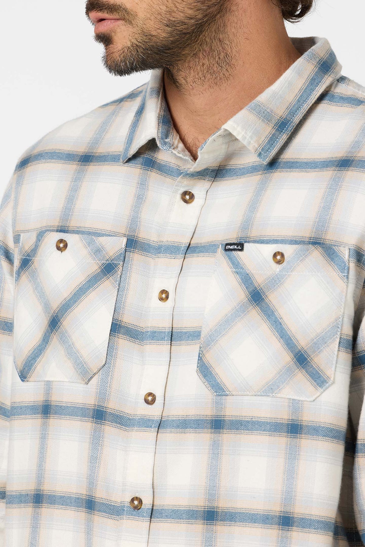 O'Neill Mens Coastline Flannel Long Sleeve Shirt