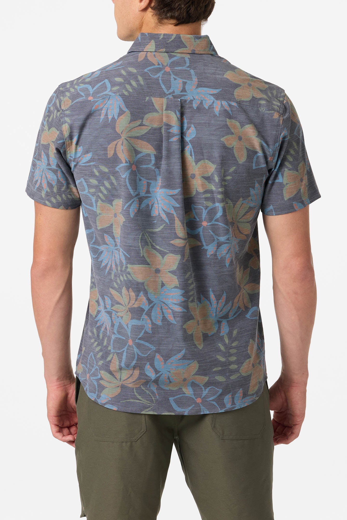 O'Neill Mens Traveler UPF Traverse Slub Short Sleeve Standard Fit Shirt