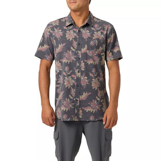 O'Neill Mens Slub Standard Short Sleeve Woven Shirt