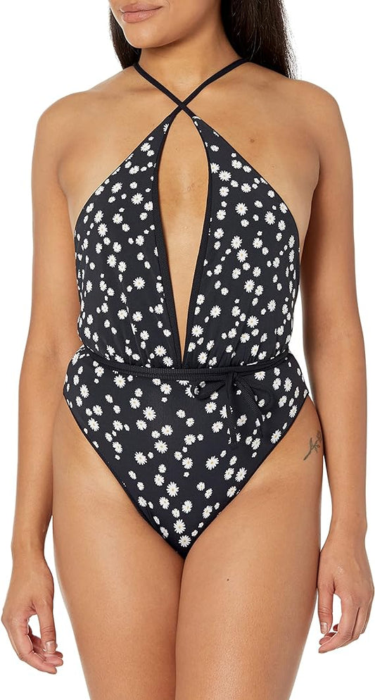 Maaji Women Orchid Safari Plunge Reversible One Piece Swimsuit