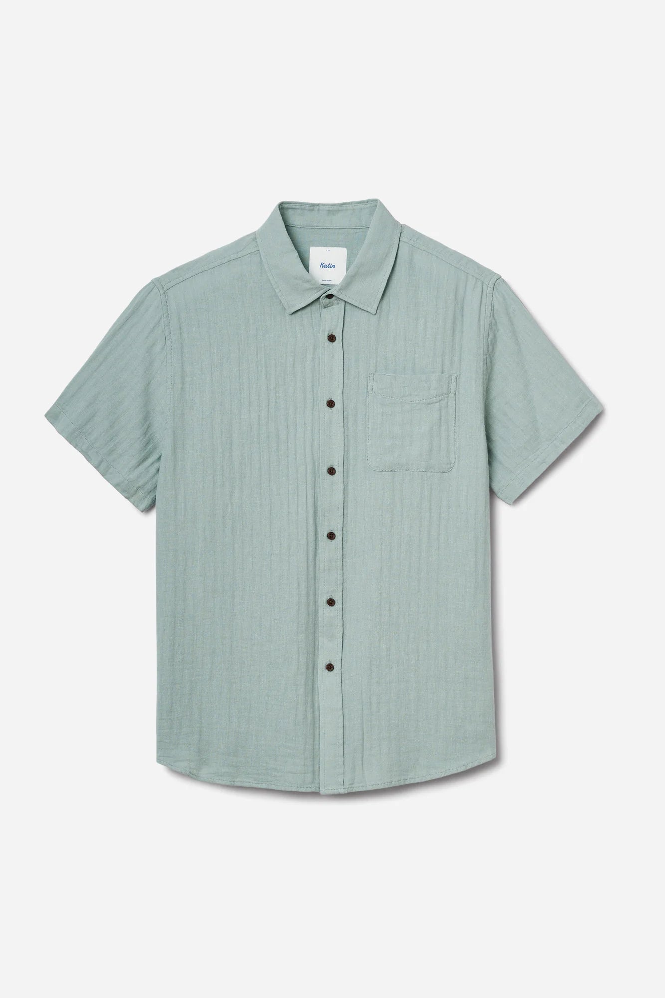 Katin Mens Alan Solid Short Sleeve Button Up Shirt