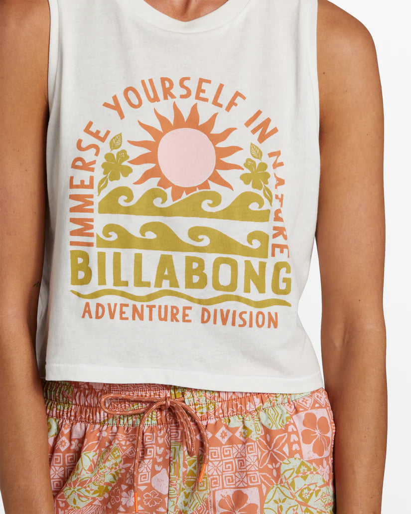 Billabong Womens A/Div Cropped Muscle Tank Top