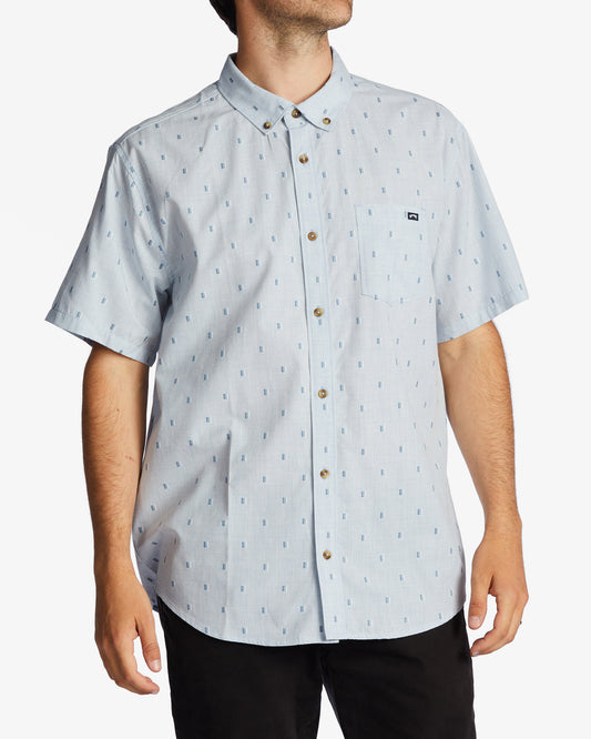 Chemise boutonnée à manches courtes en jacquard All Day de Billabong pour homme