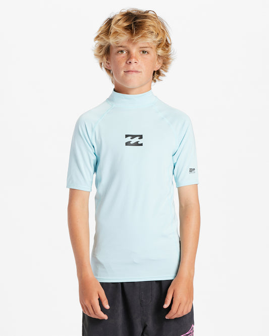 Rashguard à manches courtes Billabong All Day Wave pour garçons