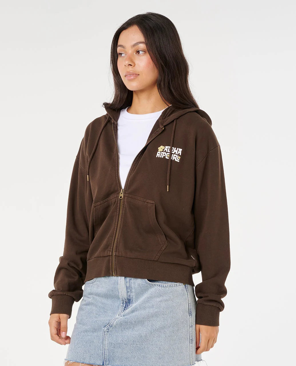 Rip Curl Womens Aloha State Relaxed Zip Hoodie