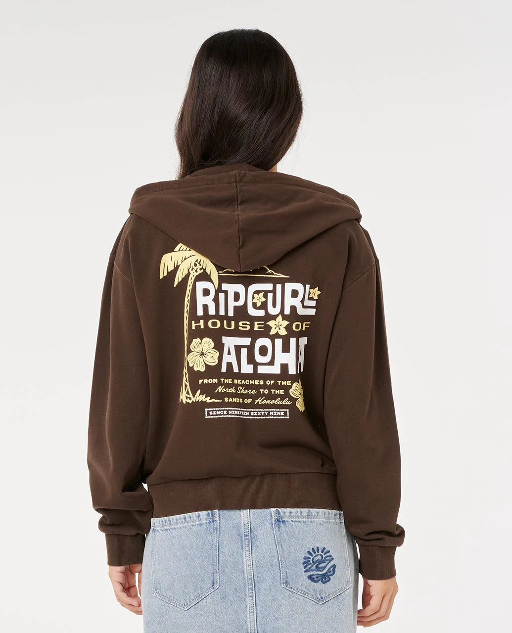 Rip Curl Womens Aloha State Relaxed Zip Hoodie