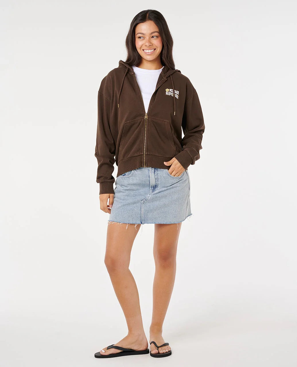 Rip Curl Womens Aloha State Relaxed Zip Hoodie