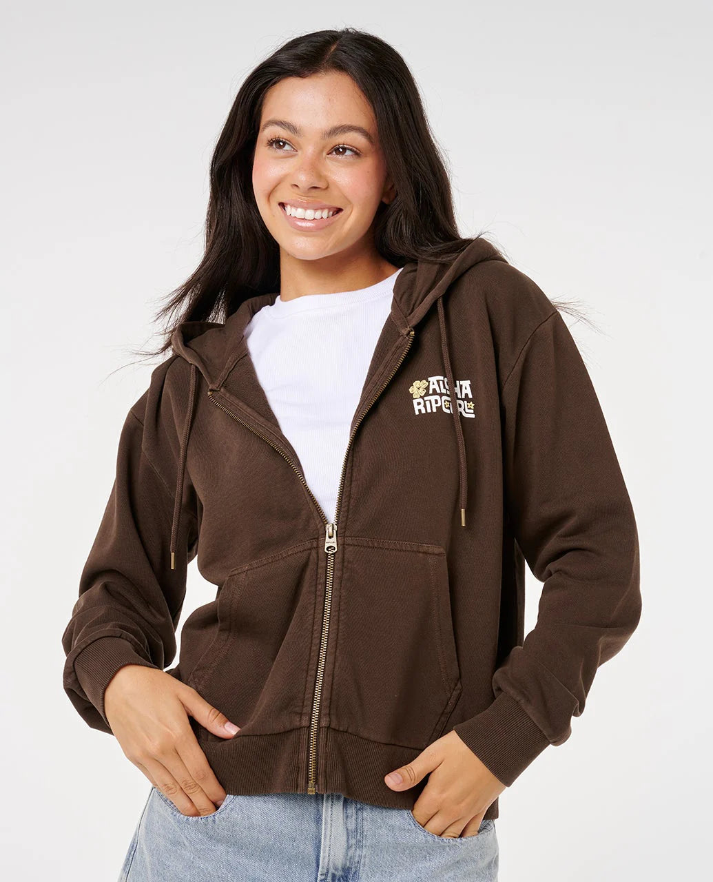 Rip Curl Womens Aloha State Relaxed Zip Hoodie