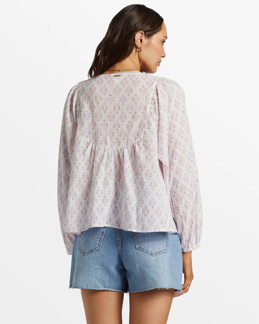 Chemise décontractée à manches longues pour femme Billabong Ambers