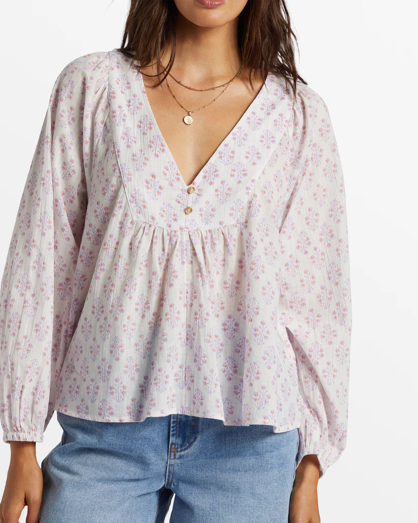 Chemise décontractée à manches longues pour femme Billabong Ambers