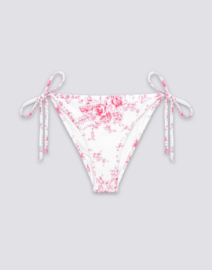 Sundek Women's Anita - Bikini Bottoms With Adjustable  Sides and Rose De Joie Print