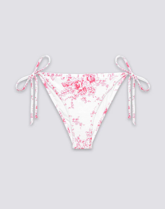 Sundek Women's Anita - Bikini Bottoms With Adjustable  Sides and Rose De Joie Print