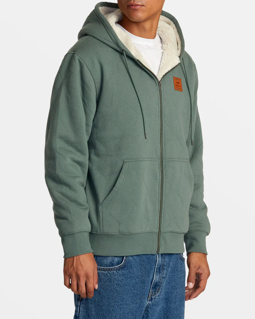 RVCA Mens Arrow Fleece Zip Hoodie