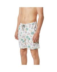 Katin Aruba Volley Herren-Badehose, Vintage, Weiß: XL