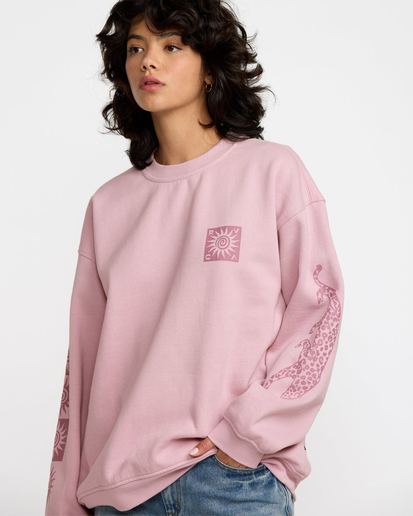RVCA Women's Baggie Boyfriend Crewneck Sweatshirt