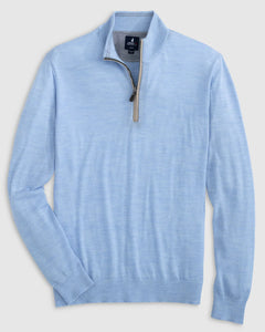 johnnie-O Mens Baron Lightweight Wool Blend 1/4 Zip Pullover Sweater
