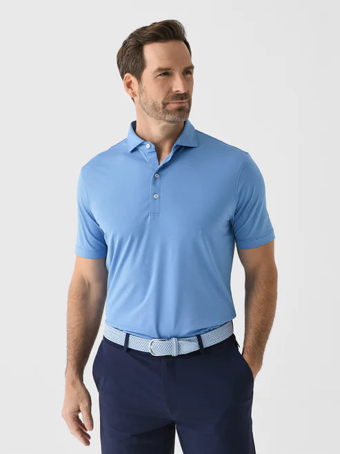 johnnie-O Mens Lyndonn Stripe Performance Polo Shirt