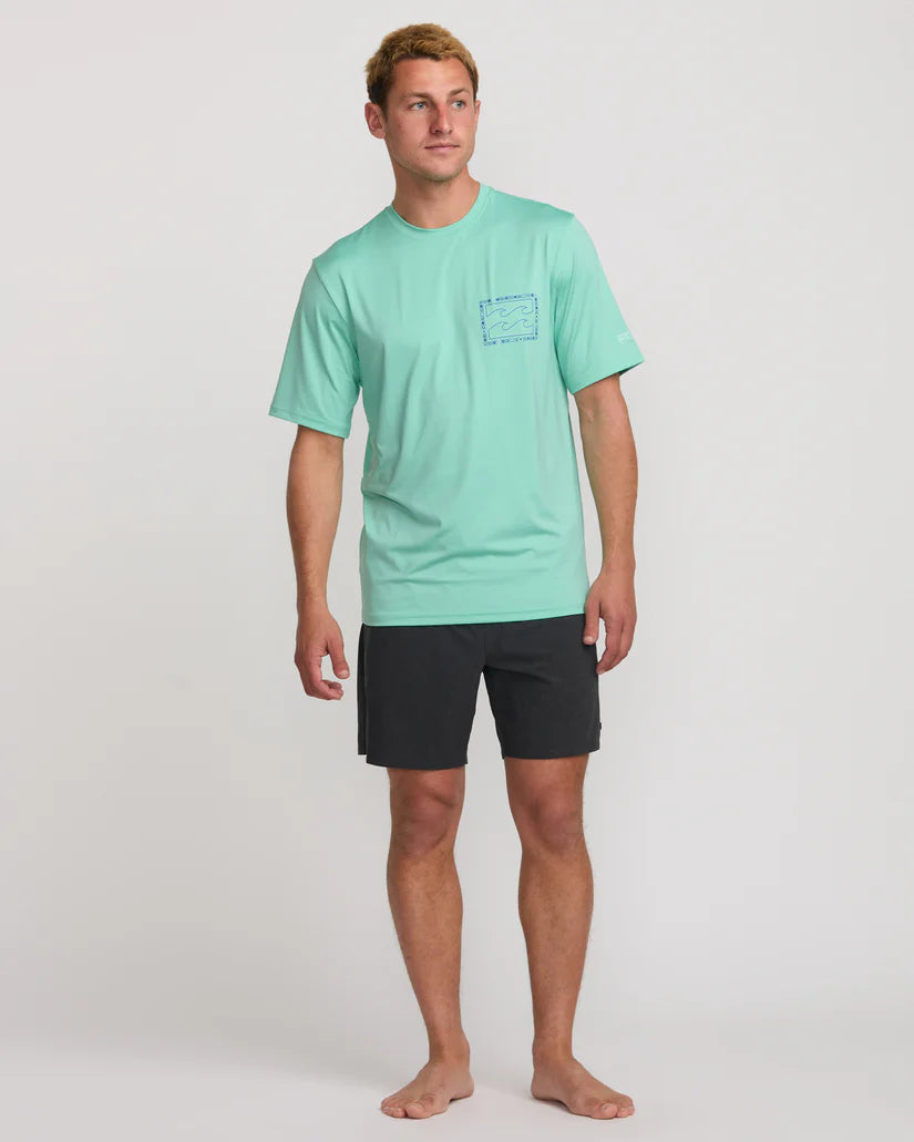 Billabong Men's Crayon Wave Short Sleeve Rashguard