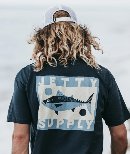 Jetty Herren Beach Tuna Kurzarm-T-Shirt