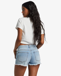 Billabong Damen Drift Away Ausgefranste Jeansshorts