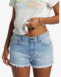 Short en jean effiloché Drift Away pour femme de Billabong