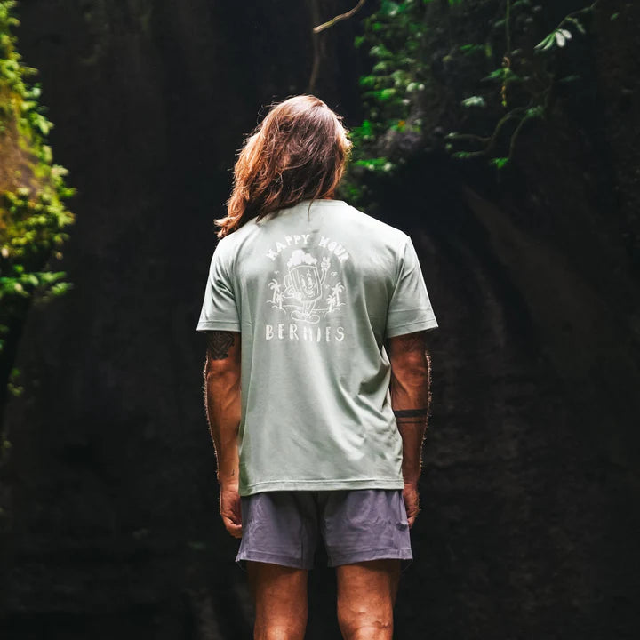 Bermies Mens Happy Hour Short Sleeve Graphic T-Shirt