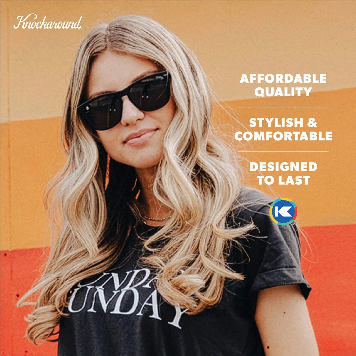 Knockaround Classics Sunglasses Black on Black / Smoke Lens