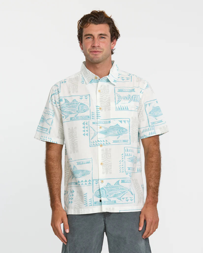 Quiksilver Waterman Block Fish Short Sleeve Shirt