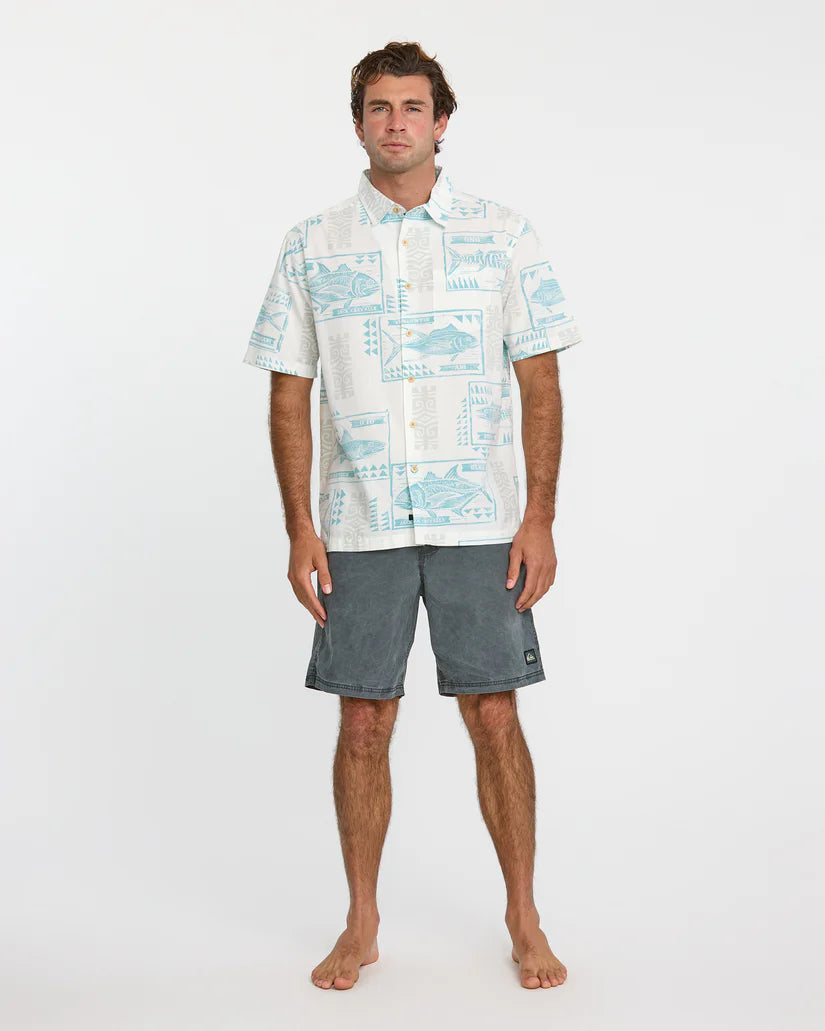 Quiksilver Waterman Block Fish Short Sleeve Shirt