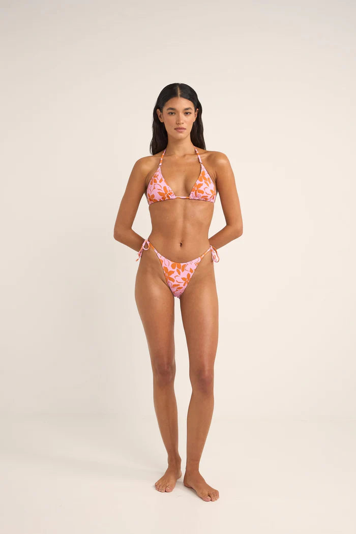 Rhythm Womens Bora Bora Floral Tie Side Hi Cut Bikini Bottom