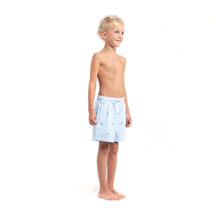 Bermies Boys Palm Classic Swim Trunks w/Compression Liner