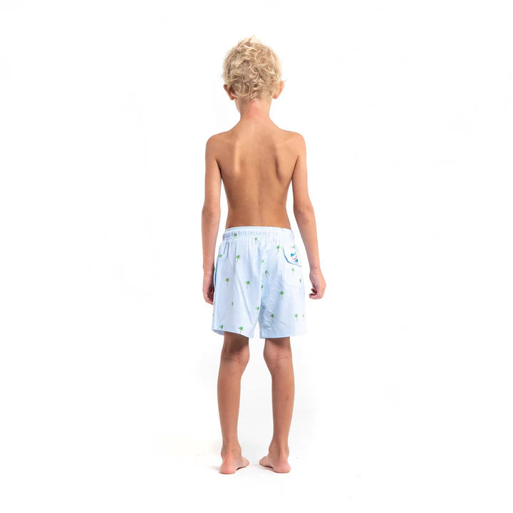 Bermies Boys Palm Classic Swim Trunks w/Compression Liner