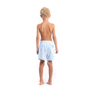 Bermies Boys Palm Classic Swim Trunks w/Compression Liner