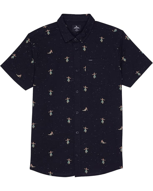 Rip Hula Breach BOYS S/S Button-NOIR : 12 (DOUZE)