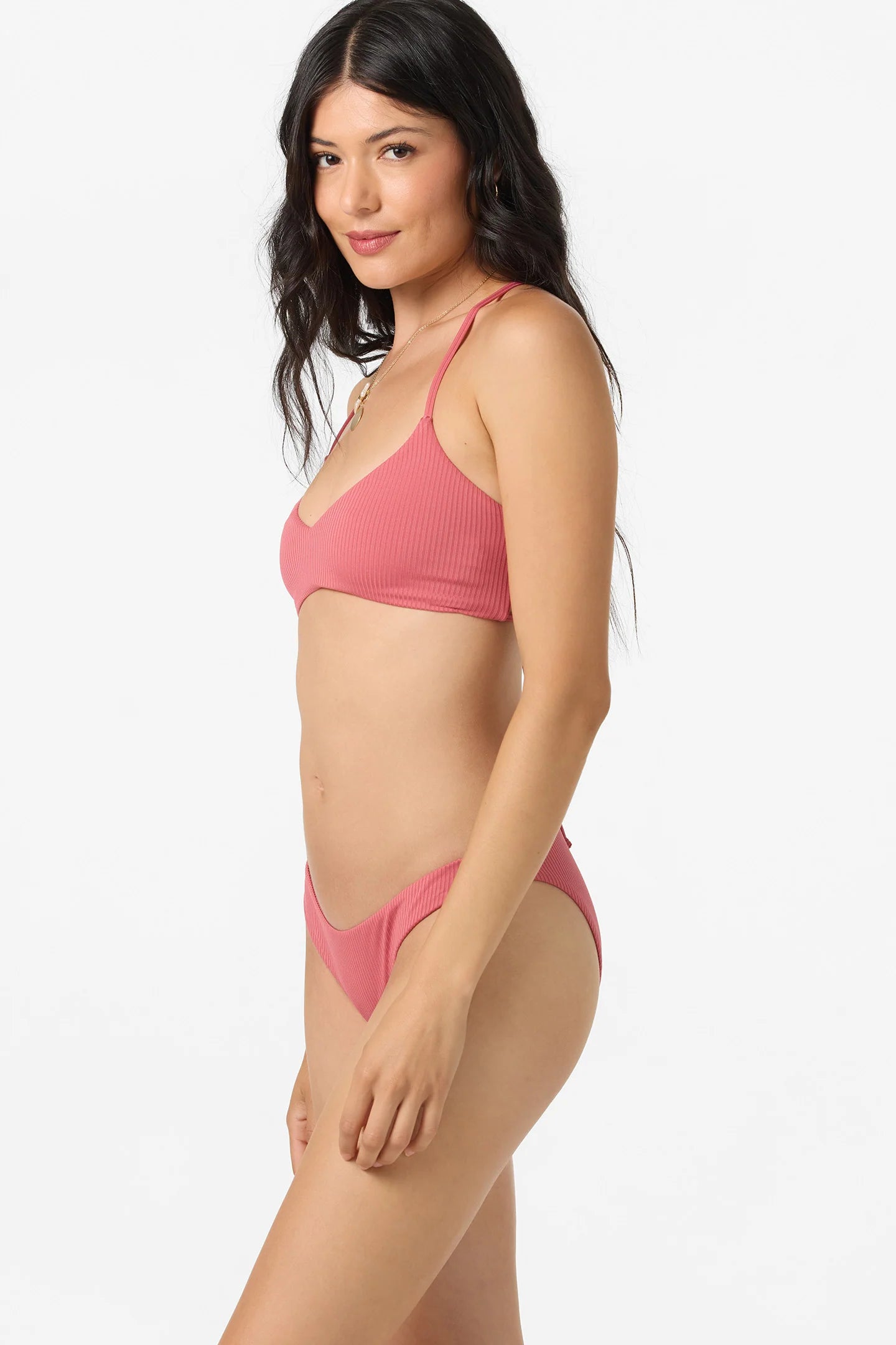 O'Neill Womens Saltwater Solids Rib Huntington Bikini Top