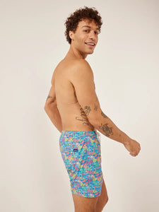 Chubbies Herren-Badehose „The Tropical Bunches“ mit Kompressionsfutter, 14 cm