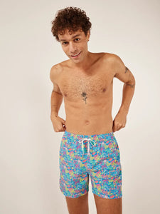 Chubbies Herren-Badehose „The Tropical Bunches“ mit Kompressionsfutter, 14 cm