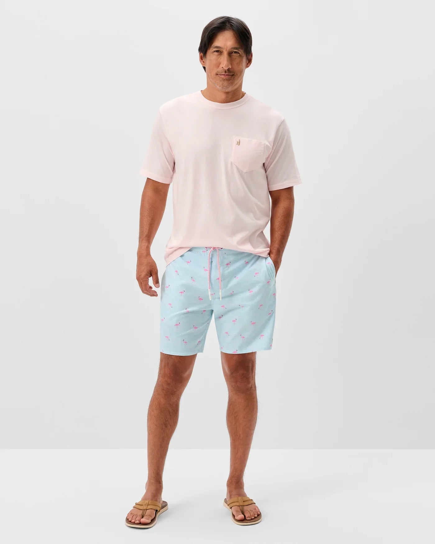johnnie-O Mens Caladesi Half Elastic 7" Surf Shorts