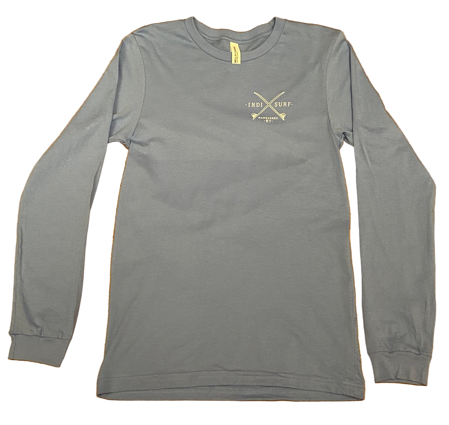 Indi Surf Mens Long Sleeve T-Shirt Carolina Blue/White Logo