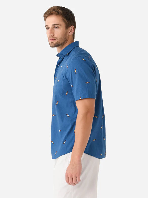 johnnie-O Herren Chappy Button-Down-Hemd mit kurzen Ärmeln