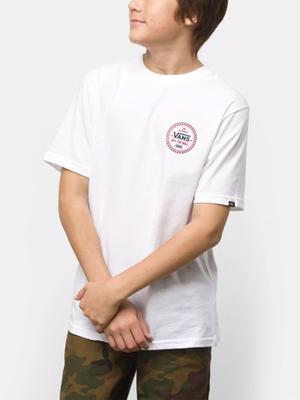 Checker 66 T-shirt blanc à manches courtes pour garçon : taille L pour garçon