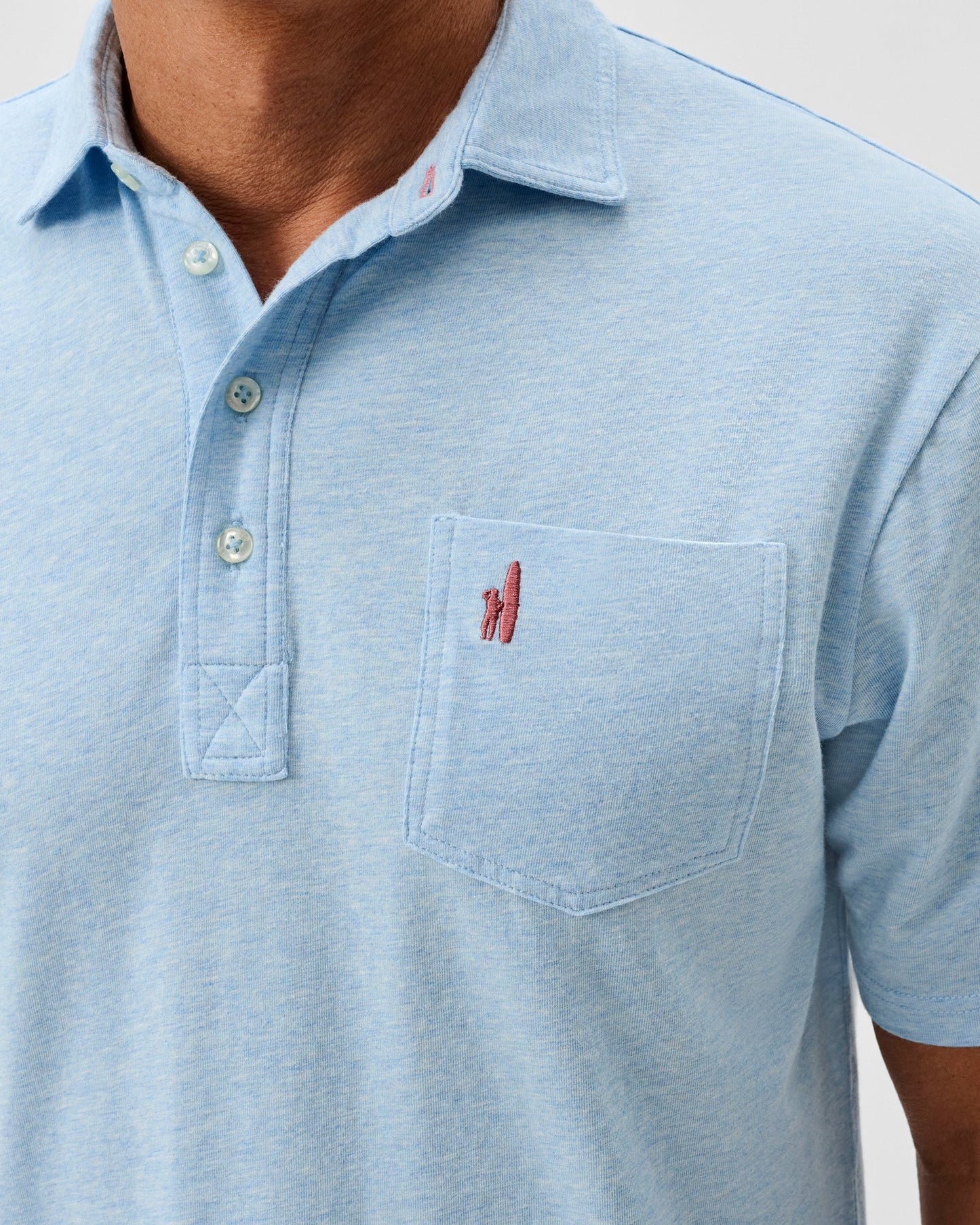 johnnie-O Mens Heathered Original 2.0 Short Sleeve Polo Shirt