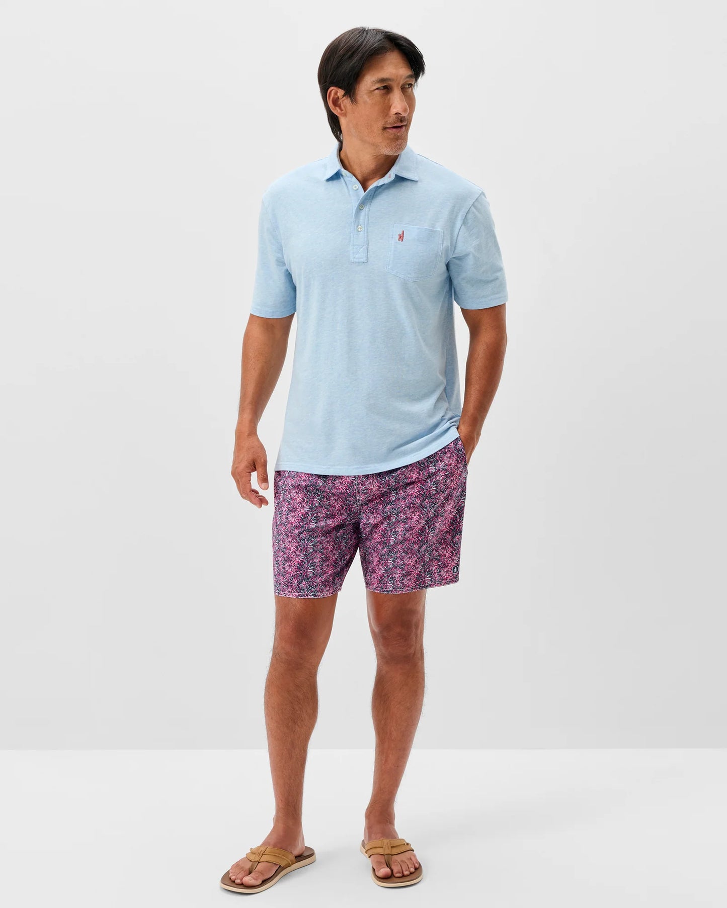 johnnie-O Mens Heathered Original 2.0 Short Sleeve Polo Shirt
