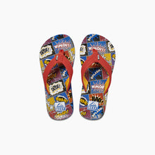 Load image into Gallery viewer, Reef Kids Little Ahi Comic Book Flip Flop Sandals