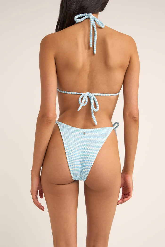 Rhythm Womens Cove Stripe Tie Side Hi Cut Bikini Bottom