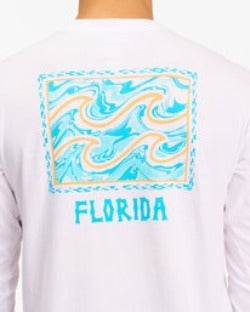 T-shirt à manches longues Billabong Crayon Wave Florida pour homme