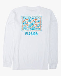 T-shirt à manches longues Billabong Crayon Wave Florida pour homme