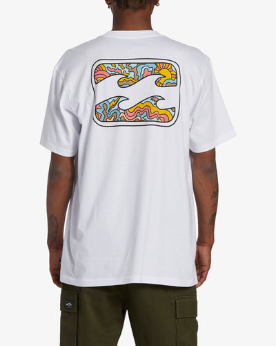 T-shirt à manches courtes Billabong Crayon Waves pour homme