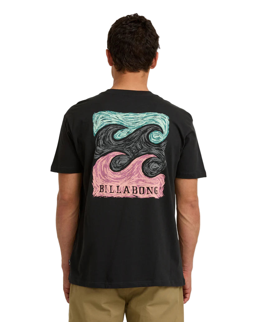 Billabong Mens Crayon Wave Short Sleeve T-Shirt