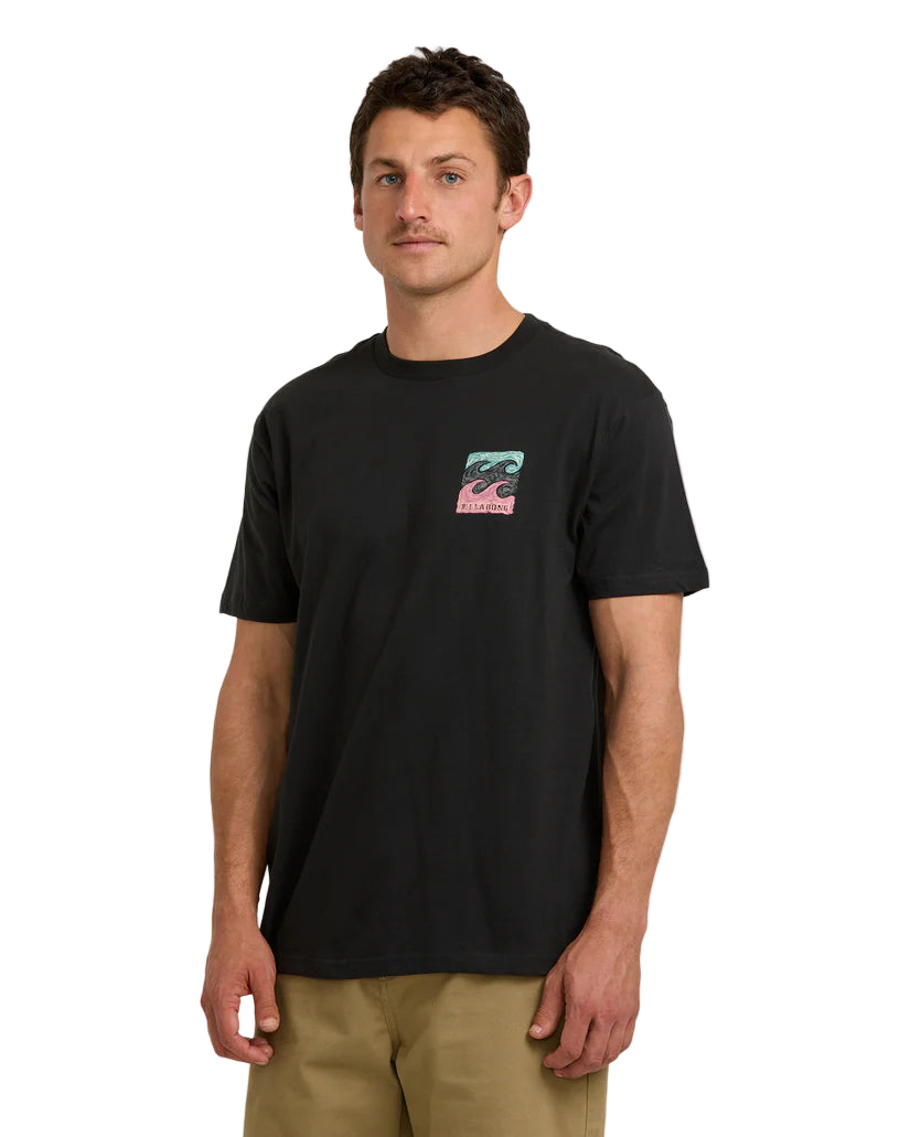 Billabong Mens Crayon Wave Short Sleeve T-Shirt